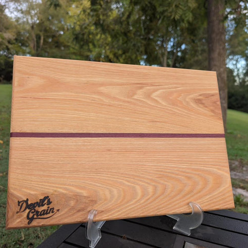 No. 115 "Game Blouses" | Ash & Purpleheart Cutting Board, 11x15
