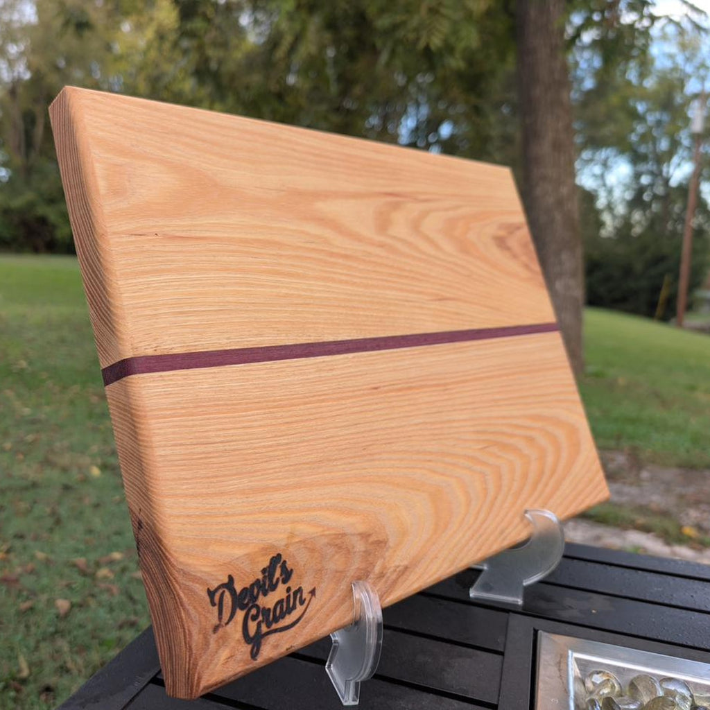 No. 115 "Game Blouses" | Ash & Purpleheart Cutting Board, 11x15