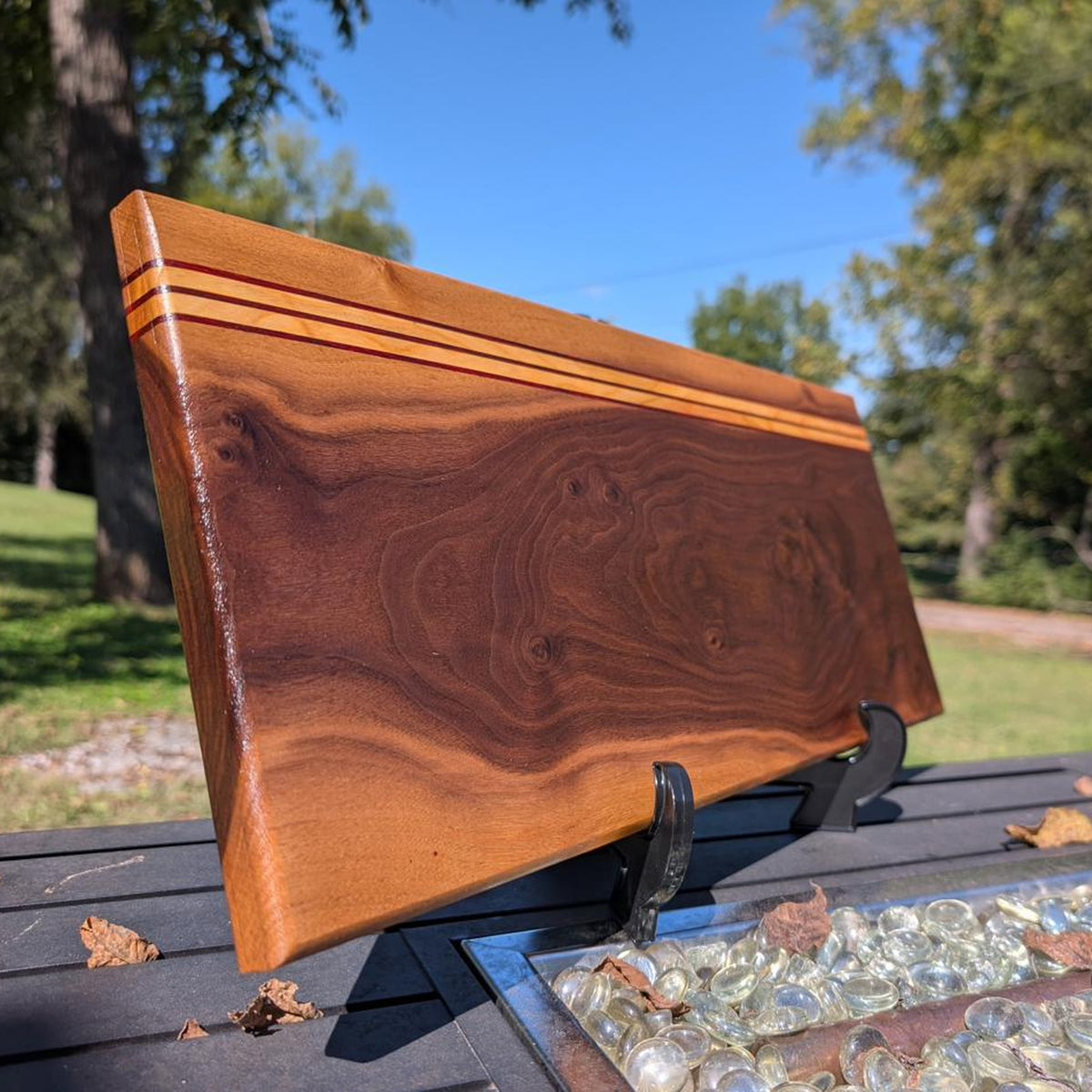 No. 142 "Jane" | Figured Walnut Cutting Board, 20x9