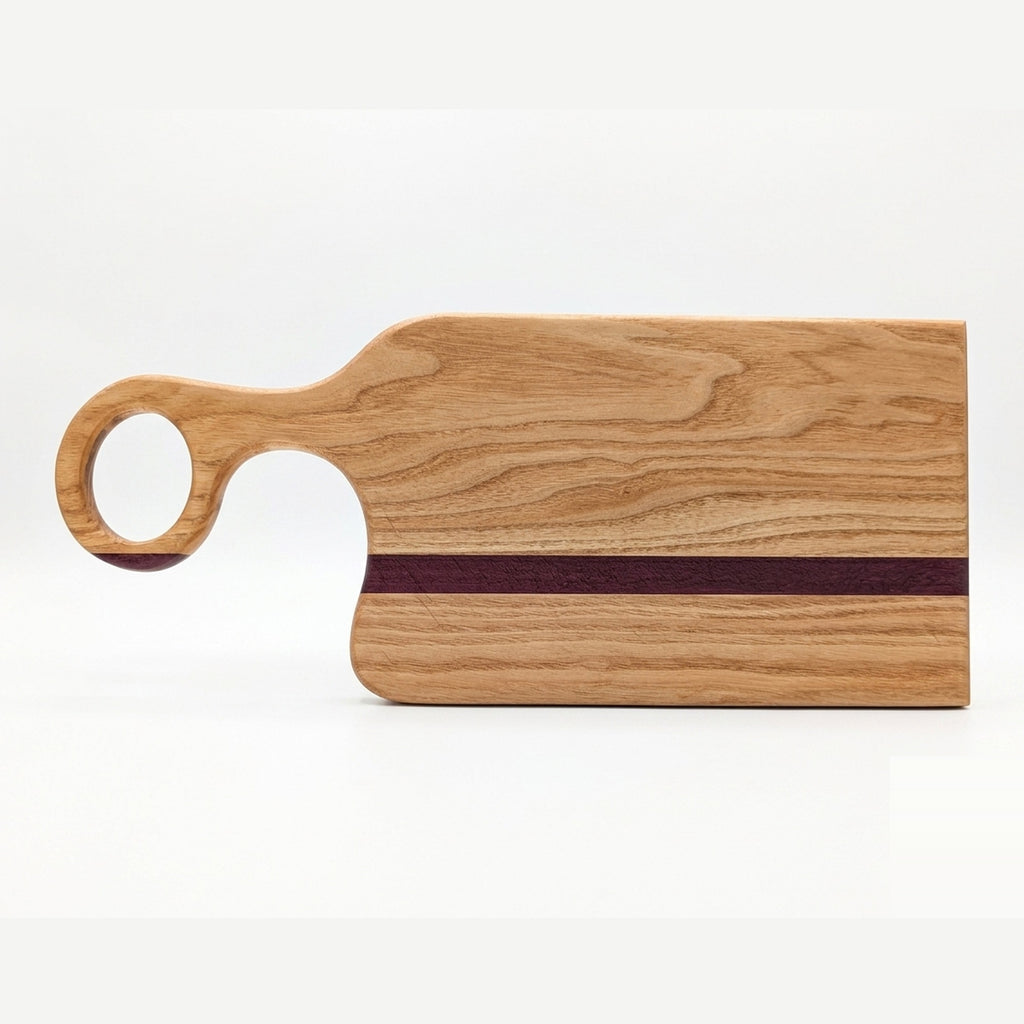 No. 505, "Does Machines" | Honey Locust and Purpleheart Serving Board, 18x9