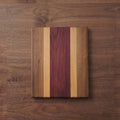 No. 131 "Oingo", Walnut, Maple and Purpleheart Cutting Board, 11.875 x 13.75