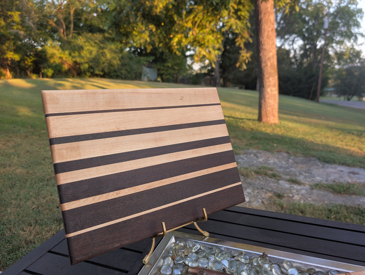 No. 231 "Brother Amos" | Maple & Walnut Cutting Board, 15.5x11