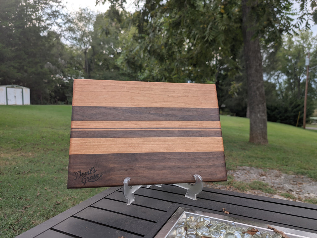 No. 373 "Dennis from Church" | Cherry & Walnut Cutting Board, 16x12