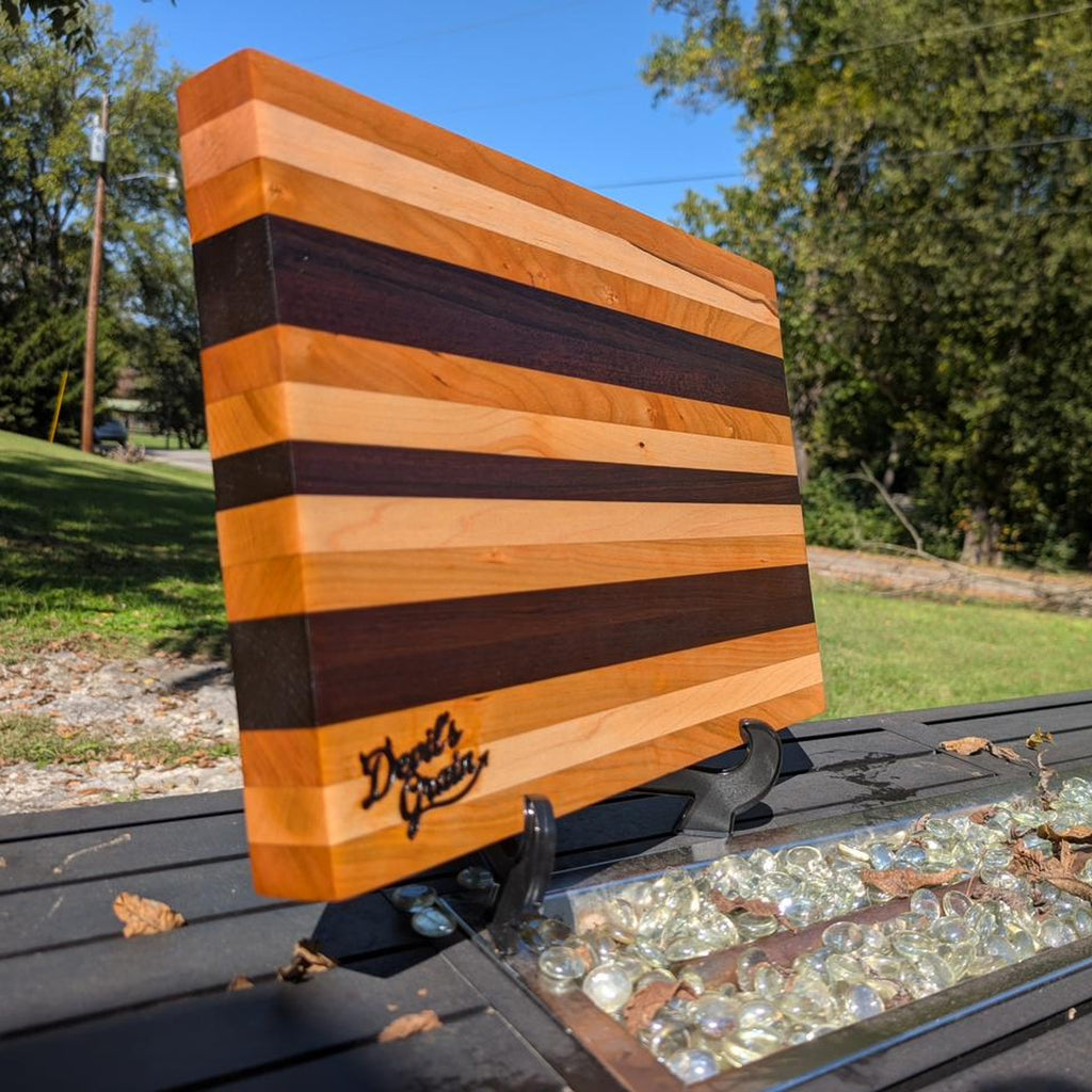 No. 604 "Wanda" | Cherry, Maple & Walnut Cutting Board, 16x12x1.75